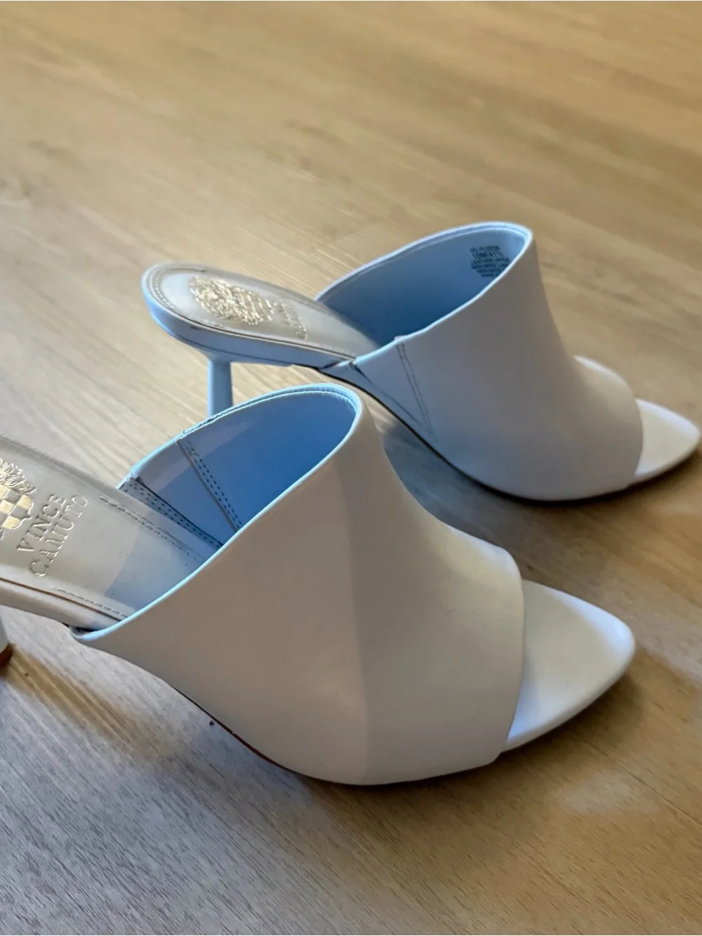 Vince Camuto Beige Pointed-Toe Slip-On Mules